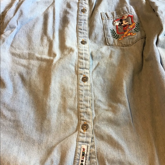 Girl’s Mickey Mouse Denim Shirt size M 10/12 - Picture 3 of 7